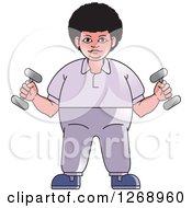 Poster, Art Print Of Woman Working Out With Dumbbells