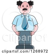 Clipart Of A Businessman In A Tie Royalty Free Vector Illustration by Lal Perera