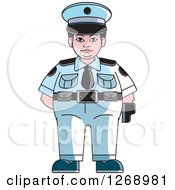 Poster, Art Print Of Chubby Police Woman Standing