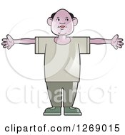Poster, Art Print Of Senior Man Holding His Arms Out
