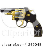 Poster, Art Print Of Black Gold And Silver Pistol