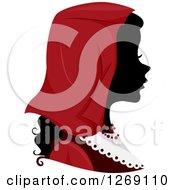 Poster, Art Print Of Silhouetted Black Italian Womans Face With A Red Headdress