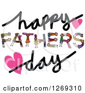Poster, Art Print Of Alphabet Stick Children Forming A Word In Happy Fathers Day