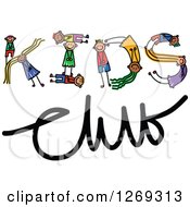 Poster, Art Print Of Alphabet Stick Children Forming A Word In Kids Club