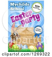 Clipart Of A School Party Easter Invitation Design Royalty Free Vector Illustration