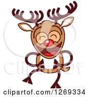 Poster, Art Print Of Laughing Christmas Rudolph Reindeer