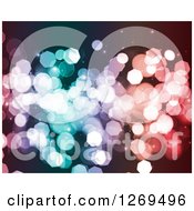 Clipart Of A Christmas Background Of Colorful Bokeh Lights Royalty Free Illustration