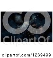 Clipart Of A Background Of A Star Cluster In A Night Sky Royalty Free Illustration