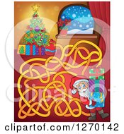 Poster, Art Print Of Christmas Eve And Santa Maze Game