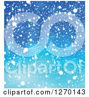 Poster, Art Print Of Blue Christmas Snow Background