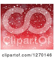 Poster, Art Print Of Red Christmas Snow Background