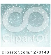 Clipart Of A Christmas Winter Snow Background Royalty Free Vector Illustration