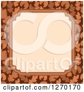 Poster, Art Print Of Frame Over A Brown Leaf Border