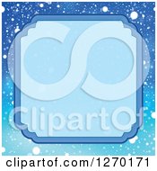 Poster, Art Print Of Blue Christmas Snow Frame And Background