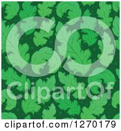 Poster, Art Print Of Seamless Green Leaf Background Pattern