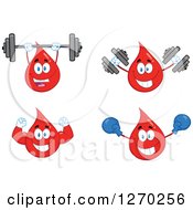 Poster, Art Print Of Blood Or Hot Water Drop Mascots 5