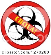Poster, Art Print Of No Ebola Biohazard Sign