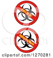 Clipart Of No Ebola Virus Biohazard Signs Royalty Free Vector Illustration