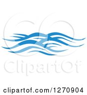 Clipart Of A Blue Ocean Surf Waves 23 Royalty Free Vector Illustration
