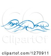 Poster, Art Print Of Blue Ocean Surf Waves 17