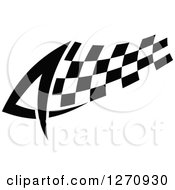 Clipart Of A Black And White Tribal Checkered Racing Flag 2 Royalty Free Vector Illustration