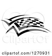 Poster, Art Print Of Black And White Tribal Checkered Racing Flag 3