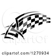 Poster, Art Print Of Black And White Tribal Checkered Racing Flag 6