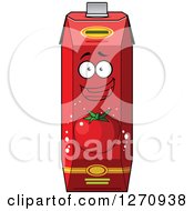Clipart Of A Tomato Juice Carton Characters Royalty Free Vector Illustration