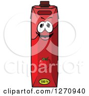 Clipart Of A Happy Tomato Juice Carton Characters Royalty Free Vector Illustration