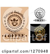 Clipart Of Natural Selection Premium Coffee Designs Royalty Free Vector Illustration