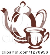 Poster, Art Print Of Brown Coffee Cup And Pot