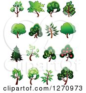 Poster, Art Print Of Green And Brown Trees