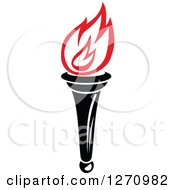 Poster, Art Print Of Black Torch With Red Flames 6