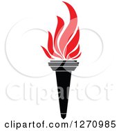 Poster, Art Print Of Black Torch With Red Flames 2