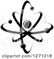 Clipart Of A Black And White Atom 28 Royalty Free Vector Illustration by Vector Tradition SM