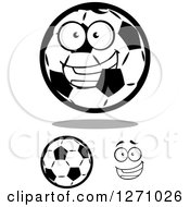 Poster, Art Print Of Soccer Balls And A Face