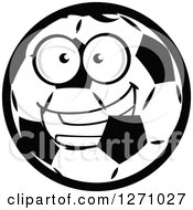 Clipart Of A Happy Soccer Ball Royalty Free Vector Illustration