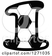 Clipart Of A Soccer Ball Number One Royalty Free Vector Illustration