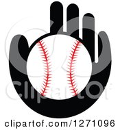 Poster, Art Print Of Black Hand Holding A Baseball