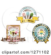 Clipart Of Ice Cream Designs Royalty Free Vector Illustration