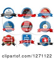 Clipart Of Product Guarantee Badges Royalty Free Vector Illustration