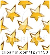 Poster, Art Print Of Seamless Background Pattern Of Gold Stars