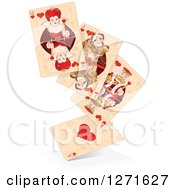 Poster, Art Print Of Floating Stack Of Distressed Playing Cards