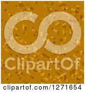 Clipart Of A Golden Mosaic Texture Background Royalty Free Illustration