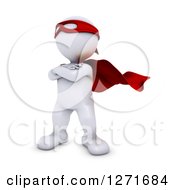 Poster, Art Print Of 3d White Man Super Hero Posing