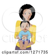 Poster, Art Print Of Happy Black Mother Holding Her Baby Son