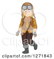 Poster, Art Print Of Happy Blond White Girl Dressed In A Steampunk Costume