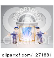 Poster, Art Print Of Venue Entrance With Welcoming Doormen And Opportunity Text Over Light