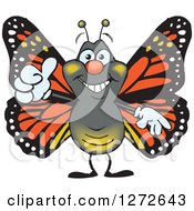 Poster, Art Print Of Happy Monarch Butterfly Giving A Thumb Up