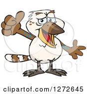 Poster, Art Print Of Happy Kookaburra Bird Giving A Thumb Up